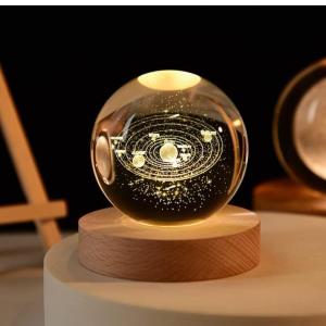 UPRONex21 3D Galaxy Crystal Ball Night Light