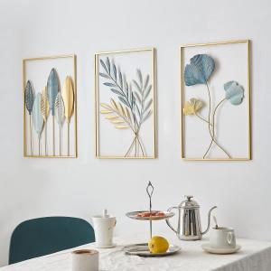 FUNTEREST Gold Leaf Wall Decor Modern Wall Art Home Decor