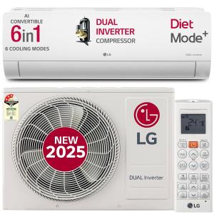 LG 1.5 Ton 3 Star DUAL Inverter Split AC (Copper, AI Convertible 6-in-1, VIRAAT Mode, Diet Mode+